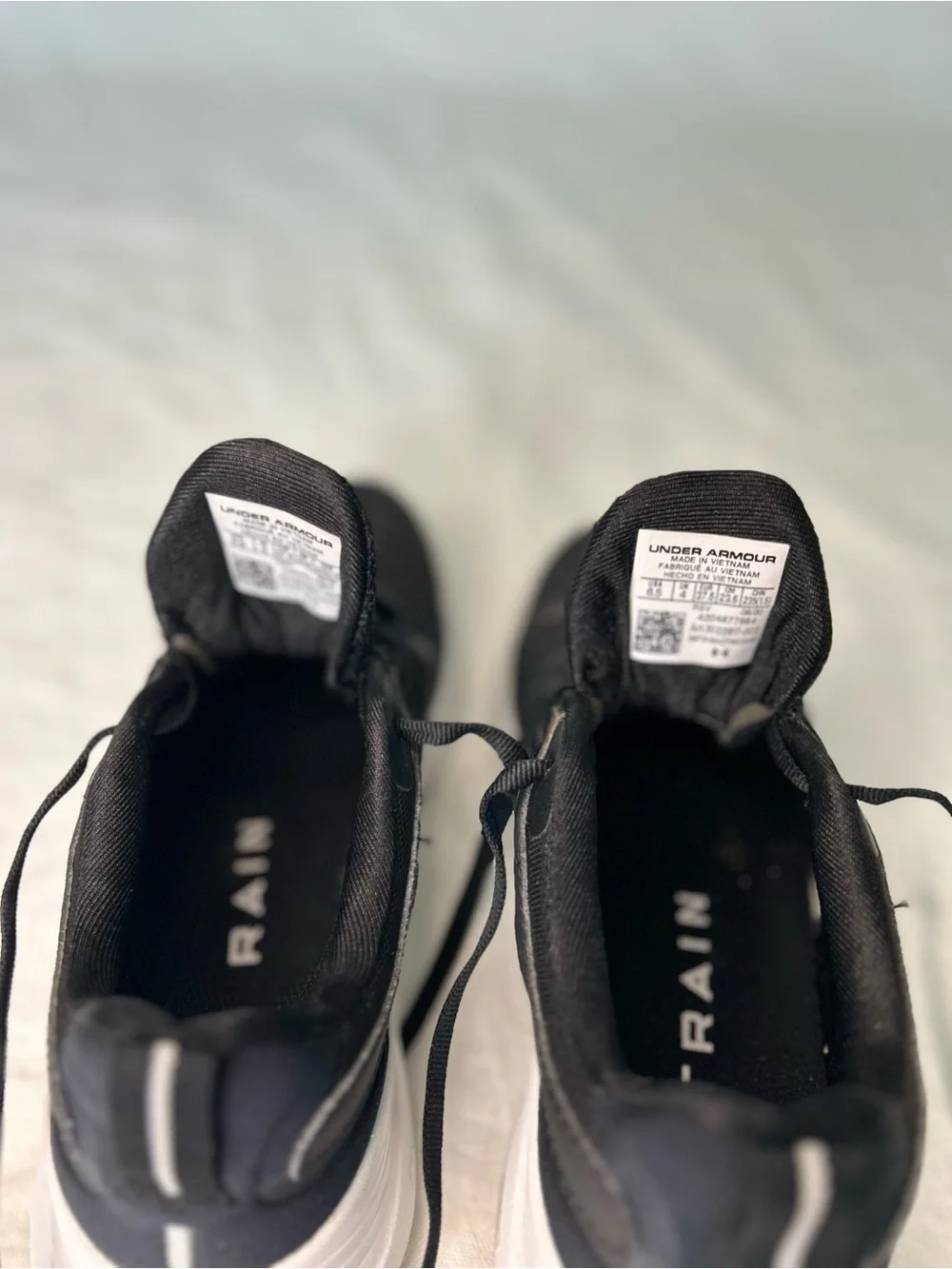Under Armour Women’s Charged Breathe TR 2 Training Shoes – Black/White Size 6.5